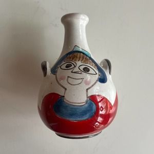 Vintage De Simone 1985 , Made in Italy , bud vase, fish, figure